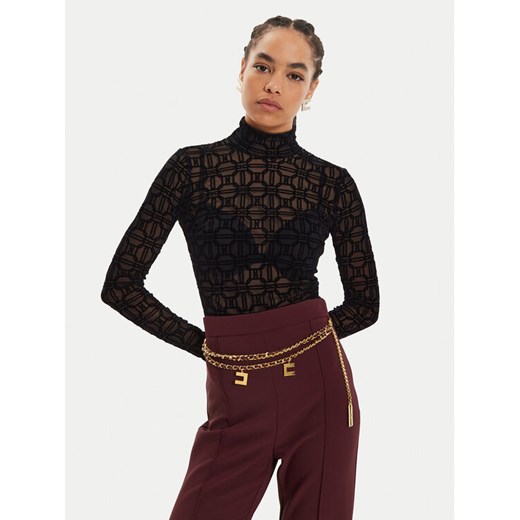 Elisabetta Franchi Body BO-0144-7E2 Czarny Slim Fit ze sklepu MODIVO w kategorii Bluzki damskie - zdjęcie 183937979