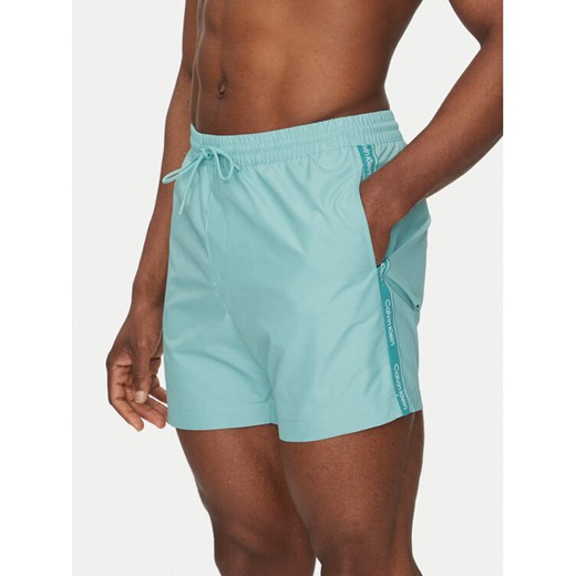 Calvin Klein Swimwear Szorty kąpielowe KM0KM01109 Błękitny Regular Fit M MODIVO