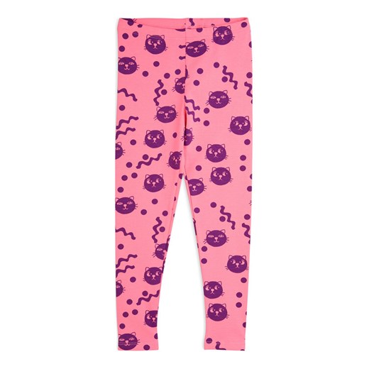 MINI RODINI Legginsy Squiggly Cats 2513011728 Różowy Slim Fit ze sklepu MODIVO w kategorii Spodenki dziewczęce - zdjęcie 183938118