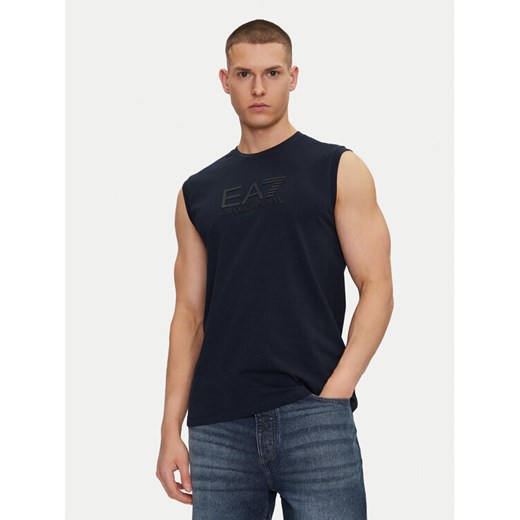 EA7 Emporio Armani Tank top 7M000223 AF10375 UB102 Granatowy Regular Fit ze sklepu MODIVO w kategorii T-shirty męskie - zdjęcie 183938155