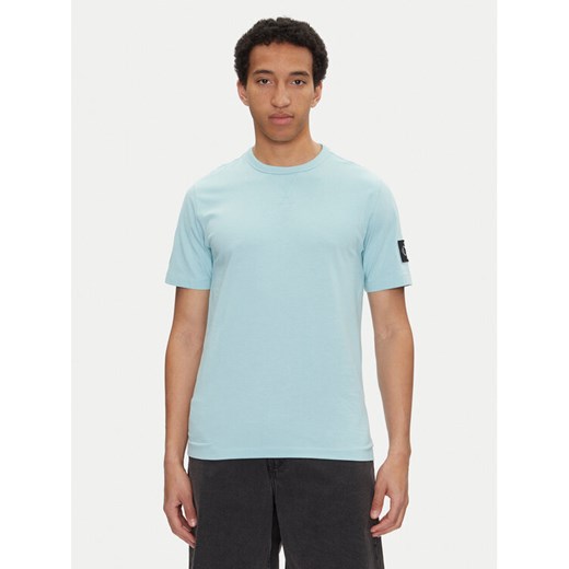 Calvin Klein Jeans T-Shirt J30J323484 Błękitny Regular Fit ze sklepu MODIVO w kategorii T-shirty męskie - zdjęcie 183938175