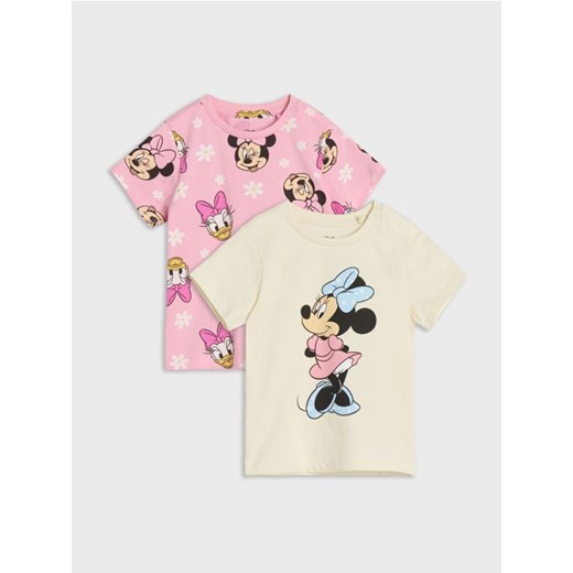Sinsay - Koszulki 2 pack Disney - kremowy ze sklepu Sinsay w kategorii Kaftaniki i bluzki - zdjęcie 183940027