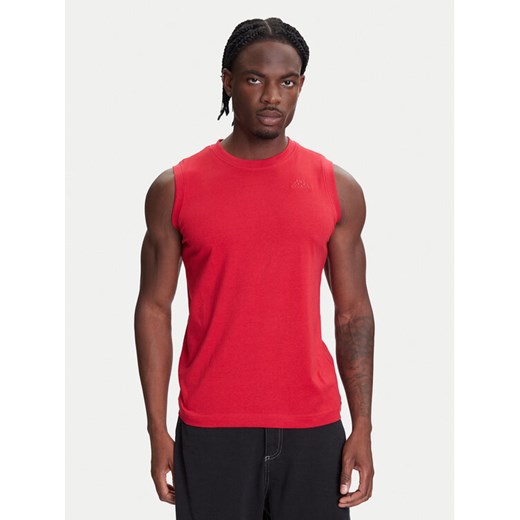 Kappa Tank top Logo Corpo Cadwal 303HZB0 Czerwony Regular Fit ze sklepu MODIVO w kategorii T-shirty męskie - zdjęcie 183941459