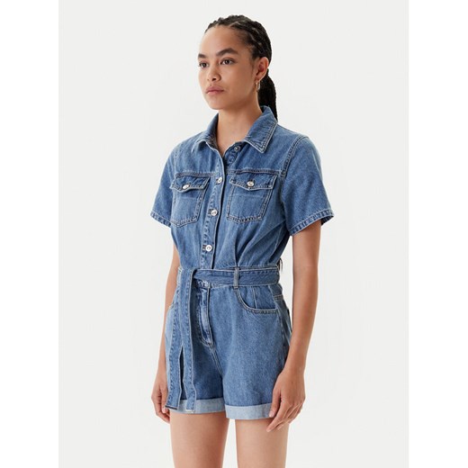 Morgan Kombinezon 251-SHELOR Niebieski Slim Fit ze sklepu MODIVO w kategorii Kombinezony damskie - zdjęcie 183941478