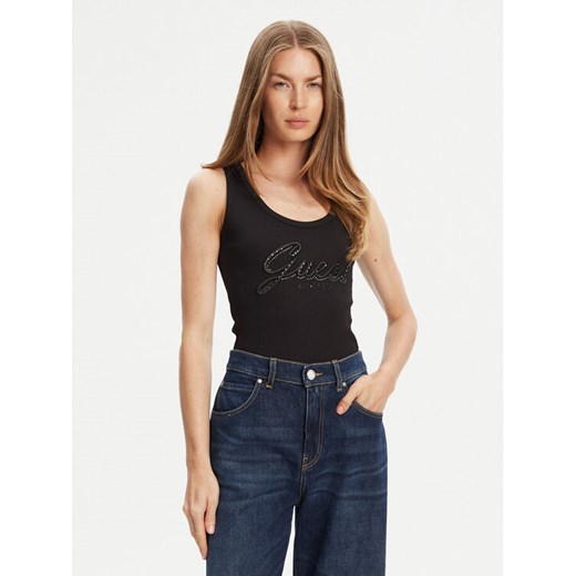 Guess Top W5YP00 KCXJ2 Czarny Regular Fit ze sklepu MODIVO w kategorii Bluzki damskie - zdjęcie 183941487