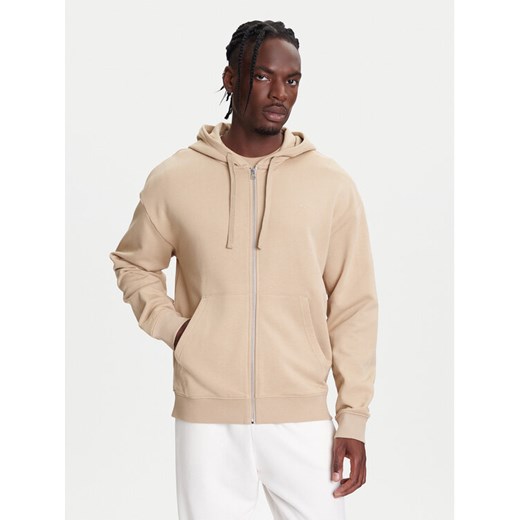 HUGO Bluza Dapozip 50548651 Beżowy Relaxed Fit ze sklepu MODIVO w kategorii Bluzy męskie - zdjęcie 183941497