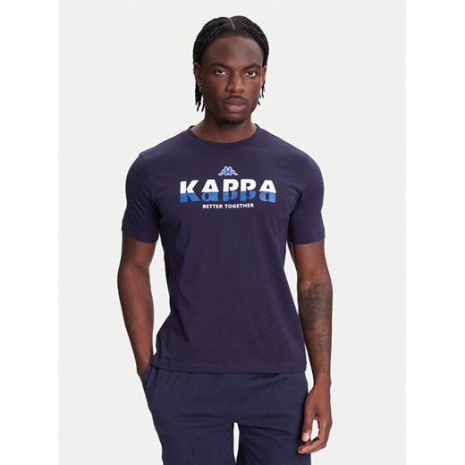 Kappa T-Shirt 351U8KW 193 Granatowy Regular Fit ze sklepu MODIVO w kategorii T-shirty męskie - zdjęcie 183941579