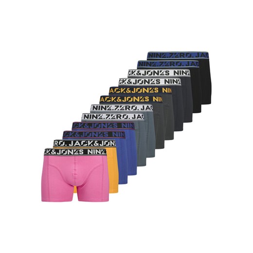 Jack&Jones Komplet 12 par bokserek 12277575 Kolorowy ze sklepu MODIVO w kategorii Majtki męskie - zdjęcie 183941616