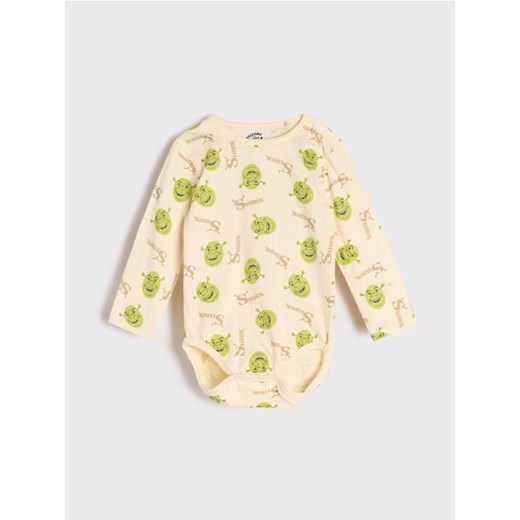 Sinsay - Body Shrek - kremowy ze sklepu Sinsay w kategorii Body niemowlęce - zdjęcie 183942838
