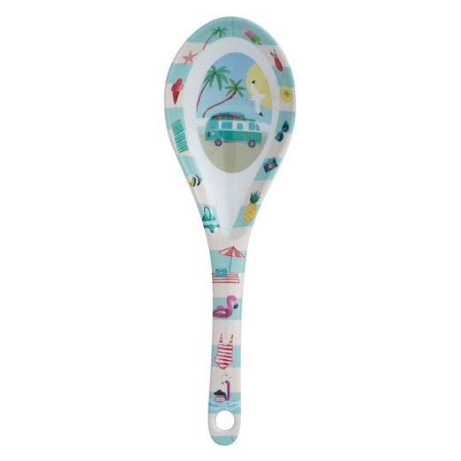 Overbeck and Friends Łyżka &quot;Beach Life&quot; w kolorze błękitno-białym do serwowania - dł. 21,8 cm ze sklepu Limango Polska w kategorii Sztućce - zdjęcie 183943159