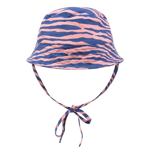 Swim Essentials Kapelusz &quot;Vibrant Stripes&quot; w kolorze niebiesko-pomarańczowym ze sklepu Limango Polska w kategorii Czapki dziecięce - zdjęcie 183943467