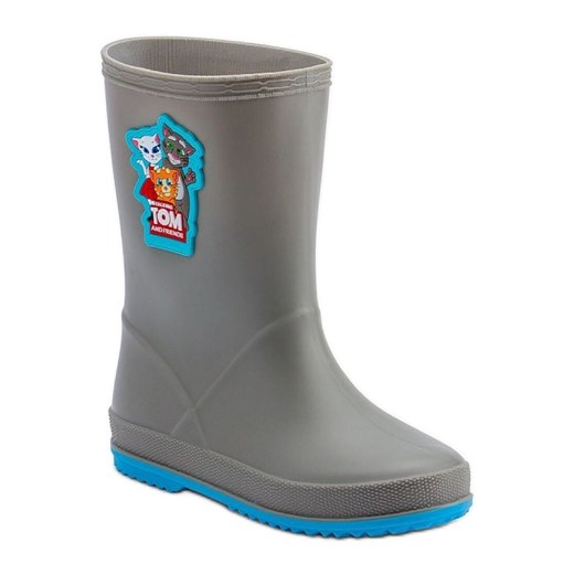 Buty, kalosze Coqui Rainy 8505-605-4818 szare ze sklepu ButyModne.pl w kategorii Kalosze dziecięce - zdjęcie 183944048