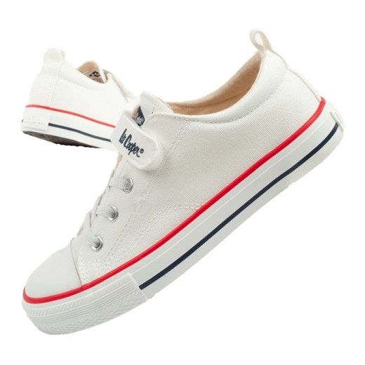 Buty trampki Lee Cooper LCW-25-02-3276K białe ze sklepu ButyModne.pl w kategorii Trampki dziecięce - zdjęcie 183944086