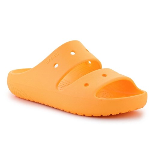 Klapki Crocs Classic Sandal V2 209403-85Q pomarańczowe ze sklepu ButyModne.pl w kategorii Klapki damskie - zdjęcie 183944158