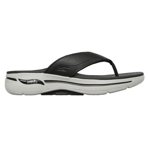 Japonki Skechers Go Walk Arch Fit San 229022-BKGY czarne ze sklepu ButyModne.pl w kategorii Klapki męskie - zdjęcie 183944178