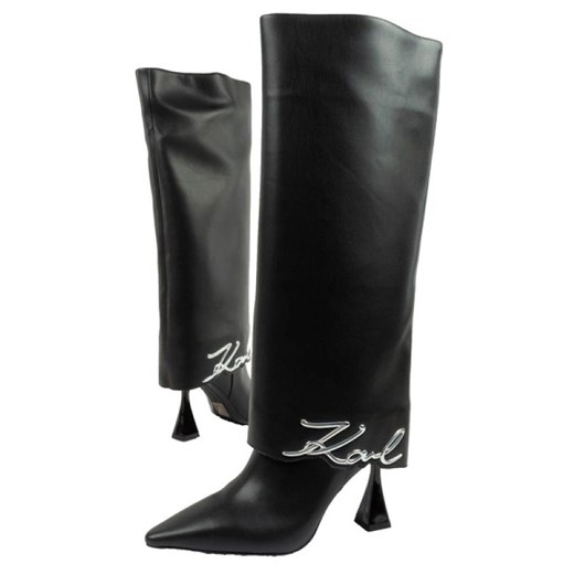 Buty, kozaki Karl Lagerfeld Debut Ii KL32084F0X czarne ze sklepu ButyModne.pl w kategorii Kozaki damskie - zdjęcie 183944277