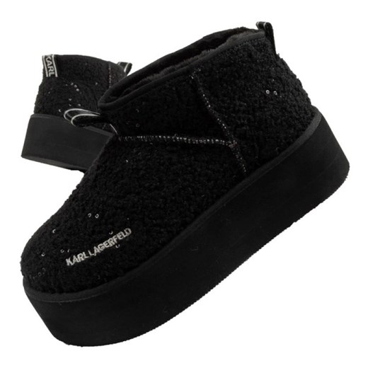 Buty, śniegowce Karl Lagerfeld Thermo KL48522WW0S czarne ze sklepu ButyModne.pl w kategorii Śniegowce damskie - zdjęcie 183944279