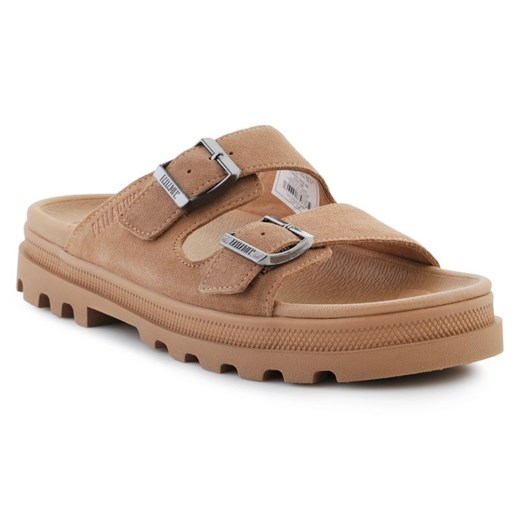 Klapki Palladium Dunelite Riviera Sde 74455-252-M brązowe ze sklepu ButyModne.pl w kategorii Klapki damskie - zdjęcie 183944309