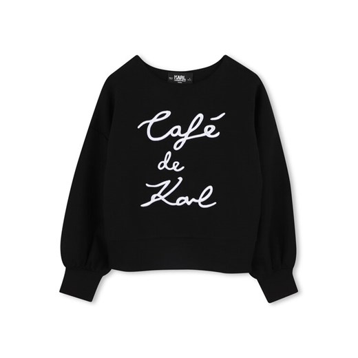 Karl Lagerfeld Kids Bluza Z30473 S Czarny Regular Fit ze sklepu MODIVO w kategorii Bluzy dziewczęce - zdjęcie 183944809