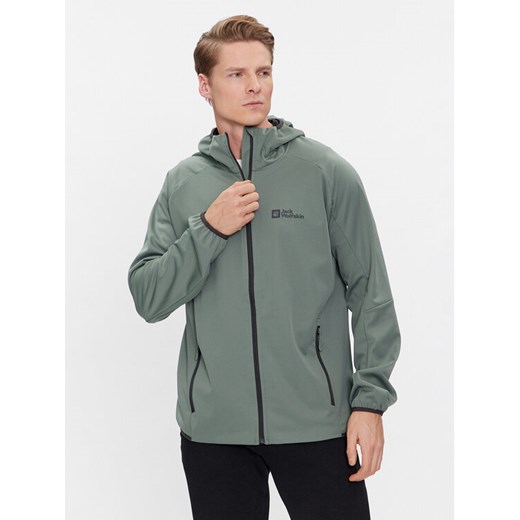 Jack Wolfskin Kurtka softshell Feldberg Hoody 1306922 Zielony Regular Fit ze sklepu MODIVO w kategorii Kurtki męskie - zdjęcie 183944857