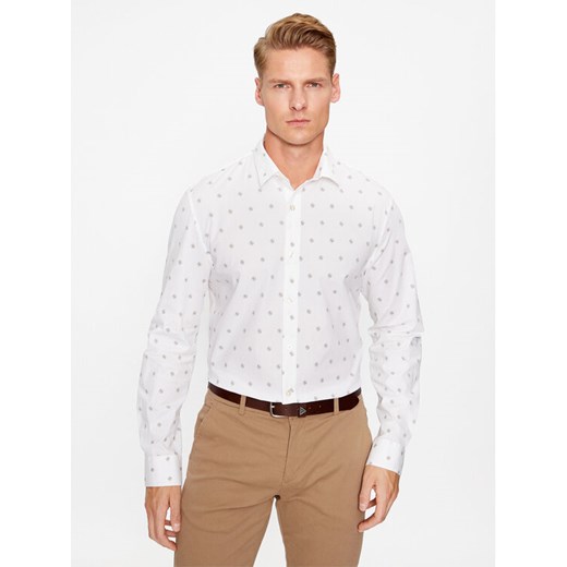 Guess Koszula M3YH35 W8BX1 Biały Slim Fit ze sklepu MODIVO w kategorii Koszule męskie - zdjęcie 183944868