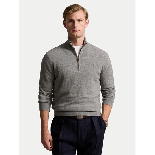 Polo Ralph Lauren Sweter 710876756009 Szary Regular Fit ze sklepu MODIVO w kategorii Swetry męskie - zdjęcie 183945047