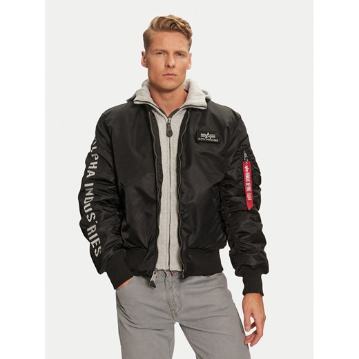 Alpha Industries Kurtka zimowa 133104 Czarny Regular Fit ze sklepu MODIVO w kategorii Kurtki męskie - zdjęcie 183945077