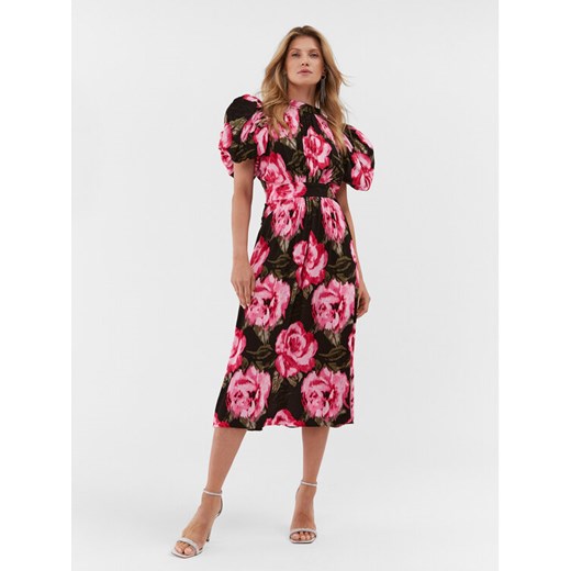 ROTATE Sukienka dzianinowa Jacquard Bell Maxi 1112452840 Kolorowy Regular Fit ze sklepu MODIVO w kategorii Sukienki - zdjęcie 183945246