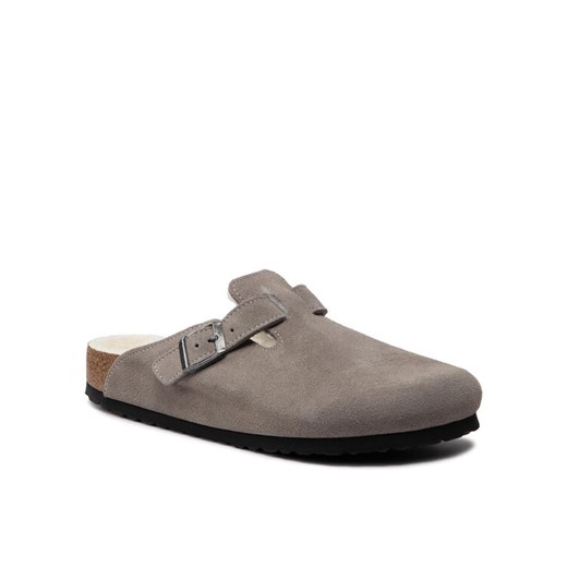 Birkenstock Kapcie Boston 1017650 Szary ze sklepu MODIVO w kategorii Kapcie męskie - zdjęcie 183945339