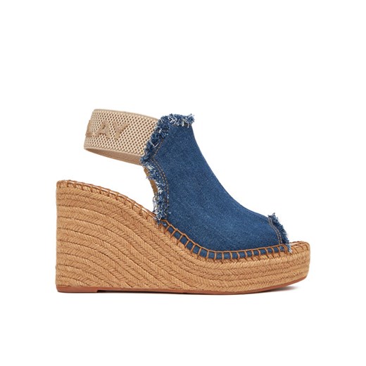 REPLAY Sandały Jess Tyne Denim Wedge Sandal GWP4G.000.C0036T Niebieski ze sklepu MODIVO w kategorii Espadryle damskie - zdjęcie 183945436