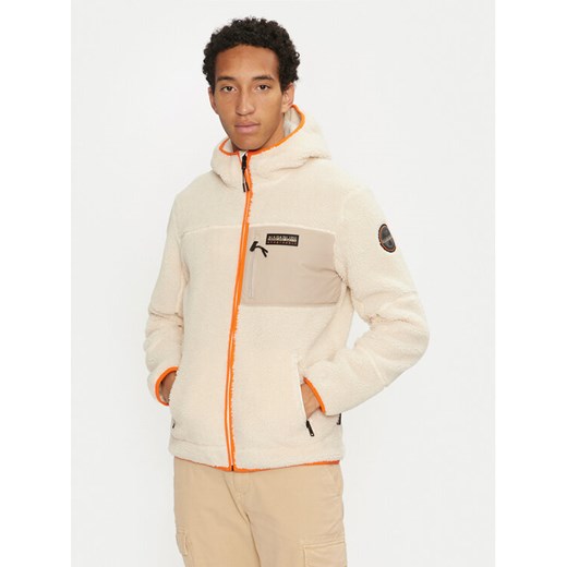 Napapijri Polar Yupik NP0A4GNS Beżowy Regular Fit ze sklepu MODIVO w kategorii Bluzy męskie - zdjęcie 183945479