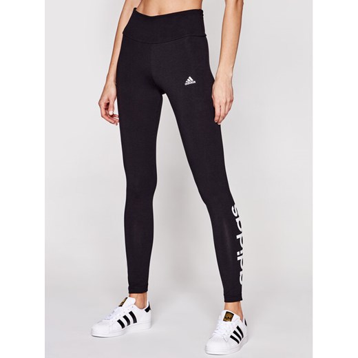 adidas Legginsy Loungewear Essentials Logo GL0633 Czarny Slim Fit ze sklepu MODIVO w kategorii Spodnie damskie - zdjęcie 183945609