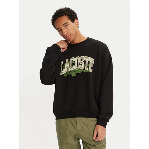 Lacoste Bluza SH2850 Czarny Loose Fit ze sklepu MODIVO w kategorii Bluzy męskie - zdjęcie 183945677