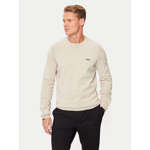Boss Sweter Ever-X_Cn 50498539 Beżowy Regular Fit ze sklepu MODIVO w kategorii Swetry męskie - zdjęcie 183945736