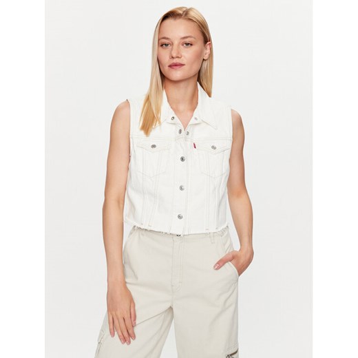 Levi's® Kamizelka Xs A4855-0001 Biały Slim Fit ze sklepu MODIVO w kategorii Kamizelki damskie - zdjęcie 183945819