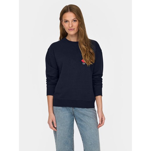 JDY Bluza Boogie 15320335 Granatowy Loose Fit ze sklepu MODIVO w kategorii Bluzy damskie - zdjęcie 183945836