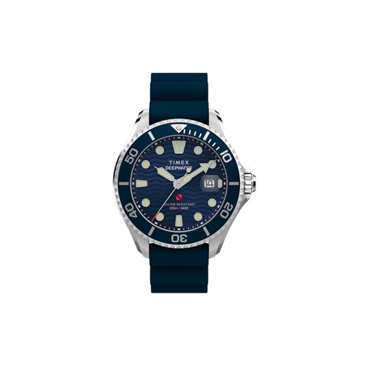 Timex Zegarek Deepwater Meridian TW2W81500 Srebrny ze sklepu MODIVO w kategorii Zegarki - zdjęcie 183945896
