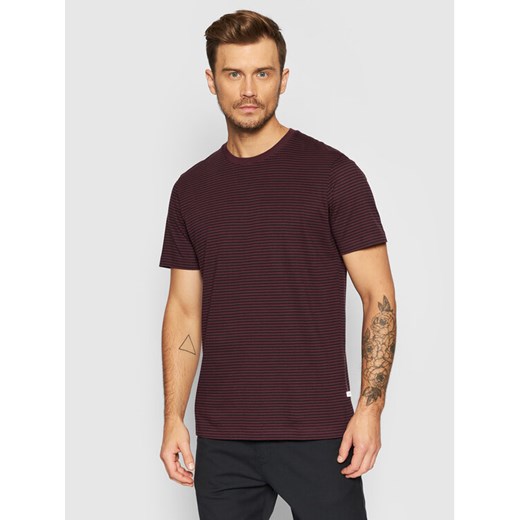 Selected Homme T-Shirt Norman 16080129 Bordowy Regular Fit ze sklepu MODIVO w kategorii T-shirty męskie - zdjęcie 183946005