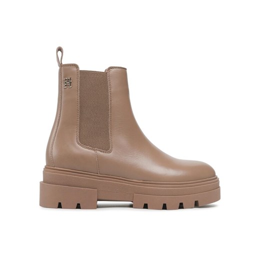 Tommy Hilfiger Sztyblety Monochromatic Chelsea Boot FW0FW06899 Beżowy ze sklepu MODIVO w kategorii Botki - zdjęcie 183946025