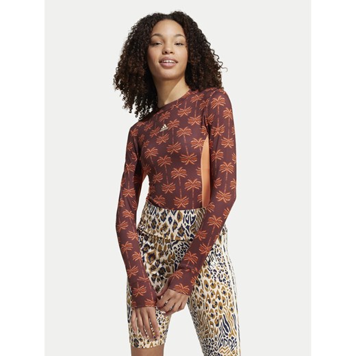 adidas Body FARM Rio IV9743 Pomarańczowy Slim Fit ze sklepu MODIVO w kategorii Bluzki damskie - zdjęcie 183946039