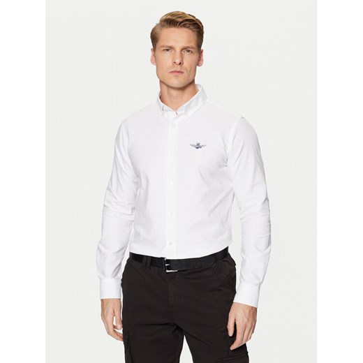 Aeronautica Militare Koszula 242CA1262CT3289 Biały Regular Fit ze sklepu MODIVO w kategorii Koszule męskie - zdjęcie 183946066