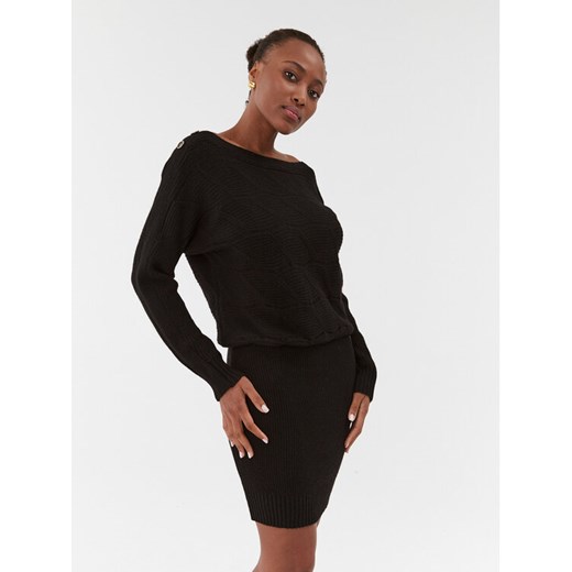 Guess Sukienka dzianinowa Elodie W3BK96 Z2WX0 Czarny Slim Fit ze sklepu MODIVO w kategorii Sukienki - zdjęcie 183946109