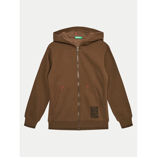 United Colors Of Benetton Bluza 3HLMC504I Brązowy Regular Fit ze sklepu MODIVO w kategorii Bluzy chłopięce - zdjęcie 183946117