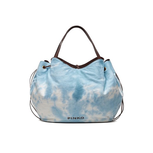 Pinko Torebka Pagoda Extra Shopper PE 24 PLTT 102911 A1MB Błękitny ze sklepu MODIVO w kategorii Torby Shopper bag - zdjęcie 183946158