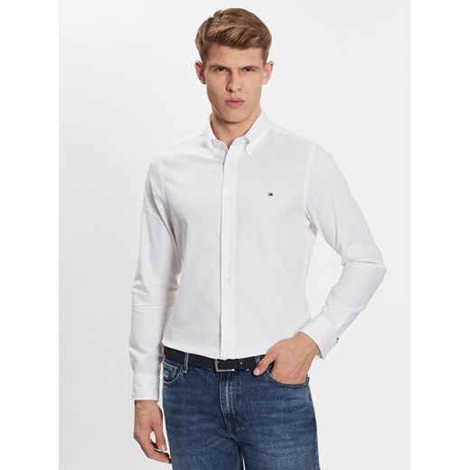 Tommy Hilfiger Koszula Flex Dobby MW0MW31816 Biały Slim Fit Tommy Hilfiger XL MODIVO
