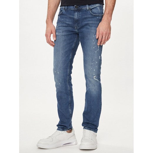 KARL LAGERFELD Jeansy 265801 542832 Granatowy Slim Fit ze sklepu MODIVO w kategorii Jeansy męskie - zdjęcie 183946287