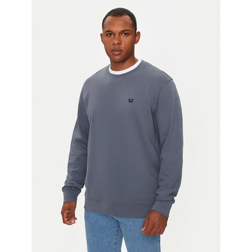 Wrangler Bluza Sign Off 112357335 Niebieski Regular Fit ze sklepu MODIVO w kategorii Bluzy męskie - zdjęcie 183946305