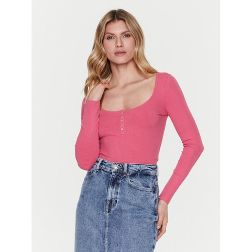 Guess Bluzka Karlee W2YP46 KBCO2 Różowy Slim Fit Guess M MODIVO