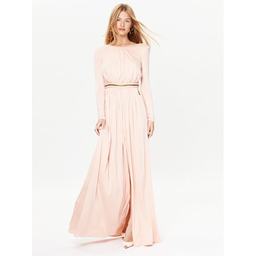 Elisabetta Franchi Sukienka wieczorowa AB-456-32E2-V780 Różowy Slim Fit ze sklepu MODIVO w kategorii Sukienki - zdjęcie 183946416