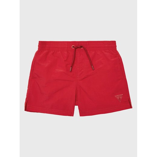 Guess Szorty kąpielowe L3GZ00 WFFI2 Czerwony Regular Fit Guess 14Y MODIVO